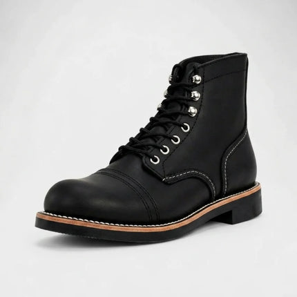 Bottine cuir quotidien style vintage homme - Vue 4 - Bottine
