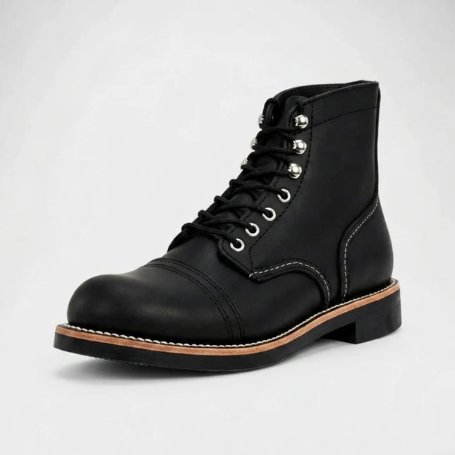 Bottine cuir quotidien style vintage homme - Vue 4 - Bottine