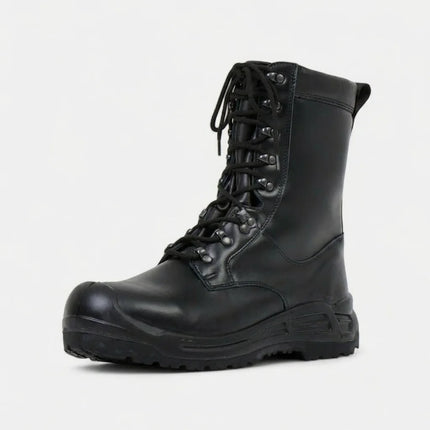 Bottine cuir robuste style combat unisexe - Vue 2 - Bottine
